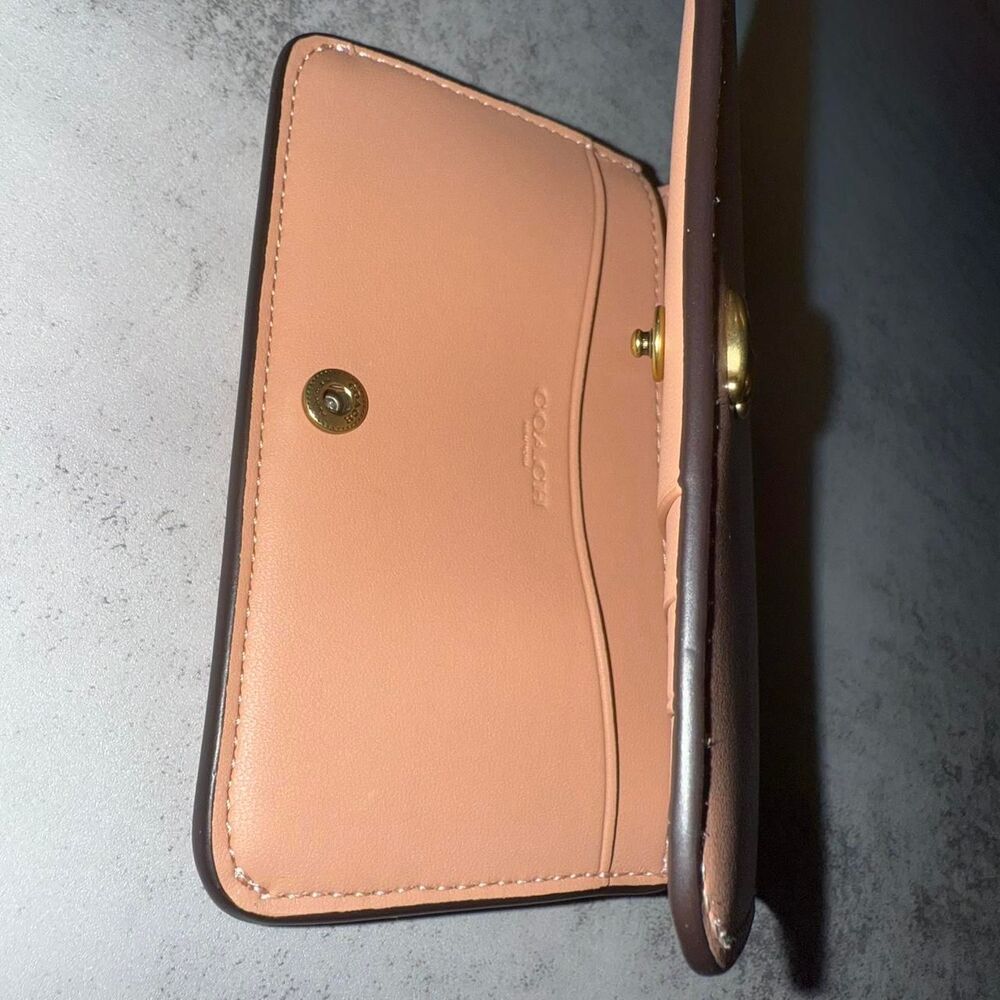 Coach Women's Essential Slim Card Case Peach - Picture 5 of 7